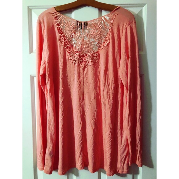 i jeans by Buffalo Tops - ijeans by buffalo peach crochet back top